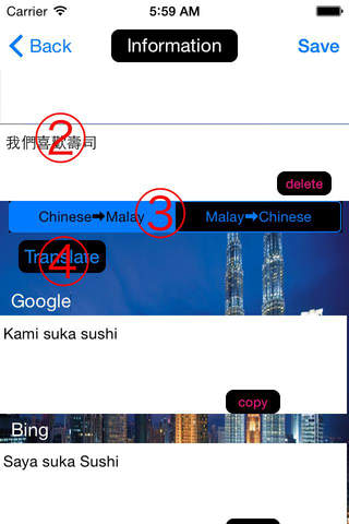 Chinese to Malay Translator - Malay to Chinese screenshot 2