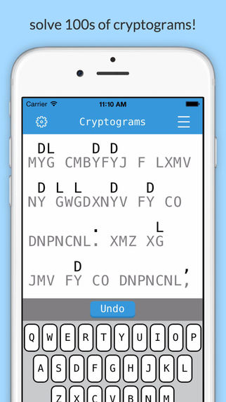 Cryptograms - Word Puzzles for Brain Training