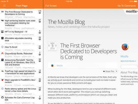 【免費新聞App】Hacker News Zero-APP點子