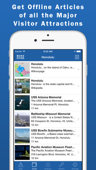 Honolulu Travel Guide Offline Map - Includes Waikiki