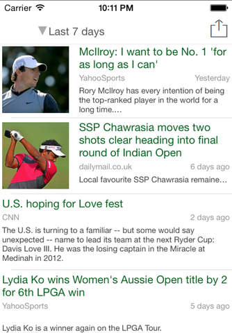 Golf Insider - Live News, Videos & Results Channel for the PGA Tour, the masters, US Open & the British Open Championship screenshot 2