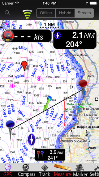 Calabria GPS Nautical charts