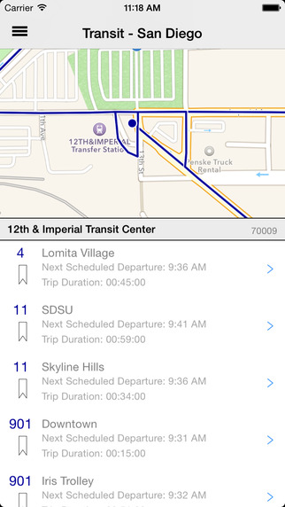 Transit Tracker - San Diego MTS