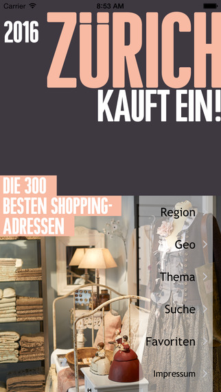 ZÜRICH KAUFT EIN 2016 - Die 300 besten Shoppingadressen in Zürich.