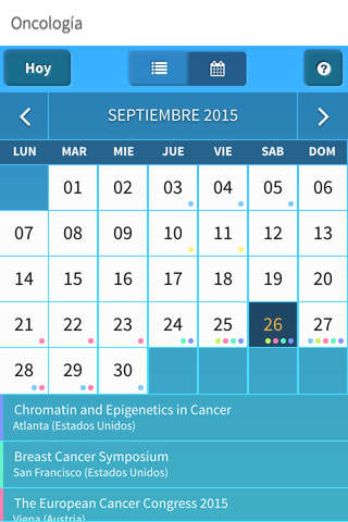 Calendario Congresos Oncología 2016 screenshot 3