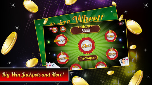 Bonanza Casino with Gold Slots Big Wheel of Roulette and Bingo Ball