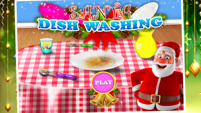 Santa Dish Washing Game