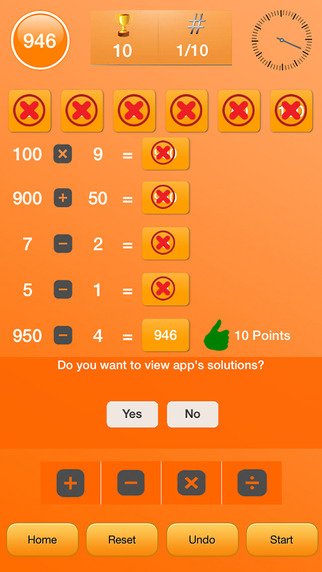 Letters and Numbers Game - Solution Version
