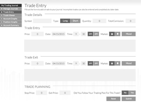 Trading Journal screenshot 2