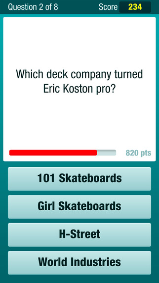 【免費遊戲App】Skate Pop - Skateboard Trivia Quiz-APP點子