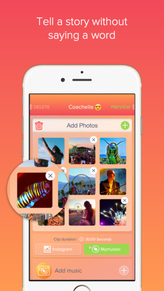 免費下載攝影APP|MYMUSAIC - Picture video maker for Instagram. Create slideshows with your pics & music. app開箱文|APP開箱王