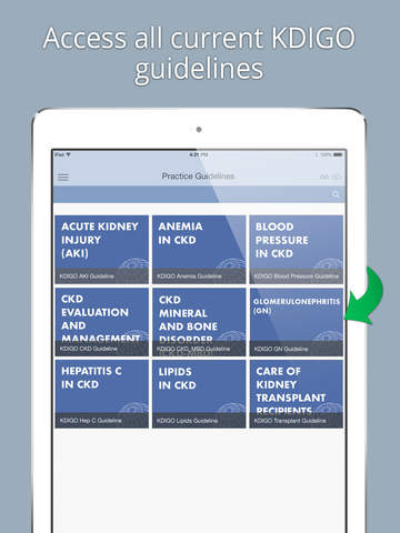 【免費醫療App】KDIGO Clinical Practice Guidelines for Kidney Disease-APP點子