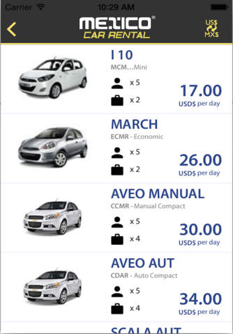 Mexico Car Rental screenshot 2