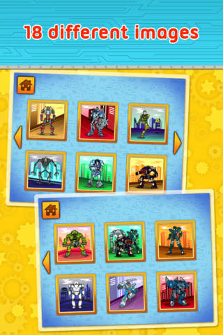 Amazing Heroic Robots - puzzle game for little boys and preschool kids - Free screenshot 3