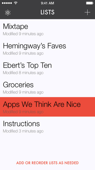 Ita — A List-Making App