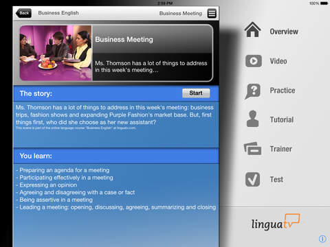 Business English for iPad - LinguaTV.com