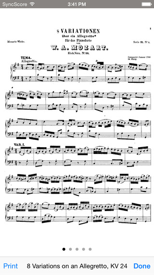 【免費音樂App】Mozart Variations for piano - SyncScore-APP點子