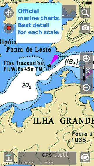 Aqua Map Brazil Pro - Marine GPS Offline Nautical Charts for Fishing Boating and Sailing