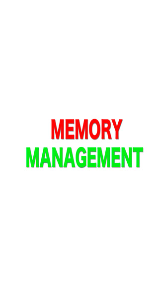 Memory Management - Tips