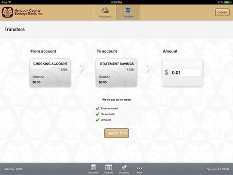 【免費財經App】Hancock County Savings Bank, FSB for iPad-APP點子