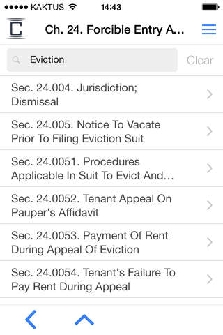 Texas Legal Code: Search the Law by Coonley and Associates screenshot 3