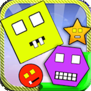 Geometry monster box Puzzler  - Tap-ed & poped the colorful Geometrical boxed play-ful Brain challenge-d impossible puzzle game Pro LOGO-APP點子