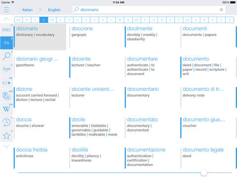 【免費書籍App】Italian English Dictionary and Translator LITE (Il Vocabolario Italiano - Inglese)-APP點子
