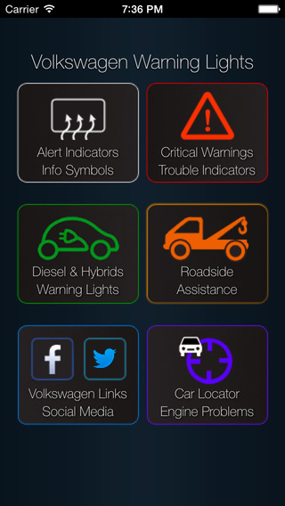 App for Volkswagen Cars - Volkswagen Warning Lights VW Road Assistance - Car Locator