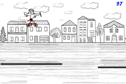 Stickman Line Biker Racer: Run and Fly Through the City Pro screenshot 4