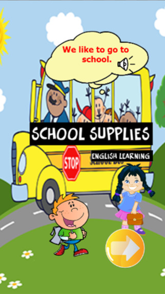 School supplies list and English conversation learning for kids