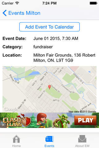 Events Milton screenshot 3