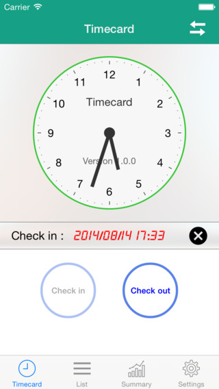 Time card - simple salary management