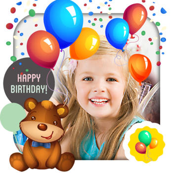 Happy Birthday Kids Picture Frames FREE LOGO-APP點子