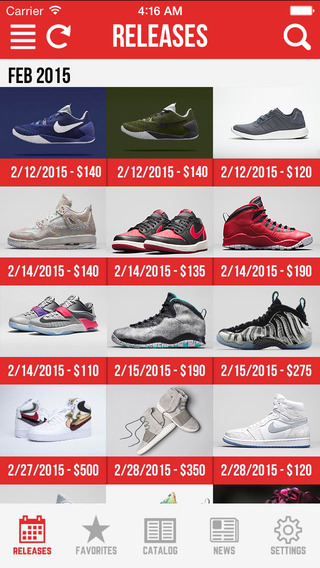 Sneaker Crush Pro - Release Dates for Air Jordan N