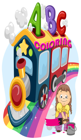 ABCD Coloration painted for kids