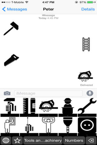 Tools and Machinery Stickers Keyboard: Using Machine Icons to Chat screenshot 4
