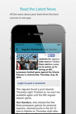 Jacksonville Football Alarm screenshot 3