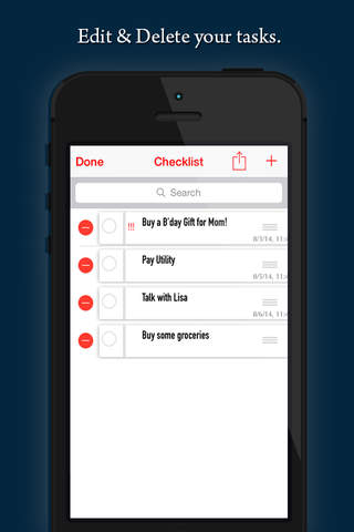 College Checklist - Travel Packing List, Task Manager and To Do List Free App for iPhone! screenshot 2