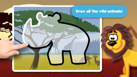 免費下載遊戲APP|Free Kids Puzzle Teach me Tracing & Counting with Wild Animals Cartoon: Draw your own giraffe, zebra, hippo and lion and learn all about the safari app開箱文|APP開箱王