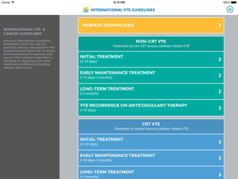 【免費醫療App】International VTE & Cancer Guidelines-APP點子