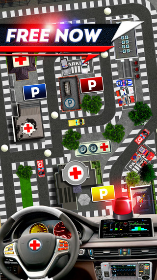 【免費遊戲App】Ambulance Car Parking Free Game-APP點子