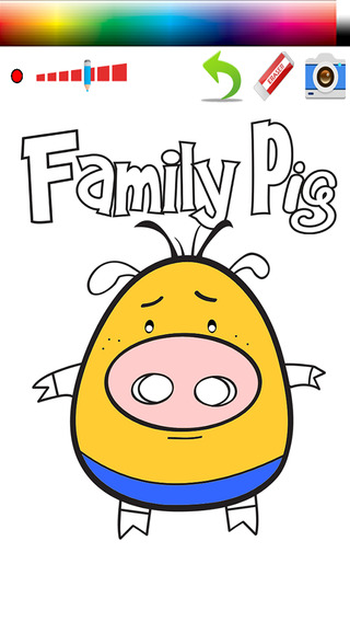 Coloring Book For Family Pig Edition