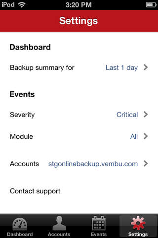 Vembu OnlineBackup screenshot 4