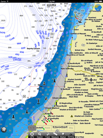 Marine: Mediterranean South East HD - GPS Map Navigator