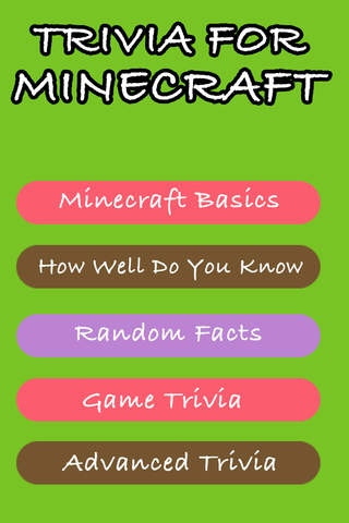 Pop Quiz Trivia For Minecraft Fans screenshot 2