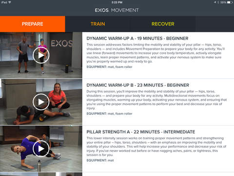 【免費健康App】EXOS Movement-APP點子