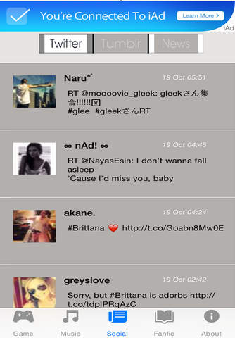 #Brittana Challenge screenshot 2