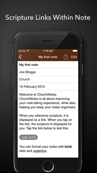 【免費書籍App】ChurchNotes - Write Notes From Church Sermons and Bible Studies or Podcasts-APP點子