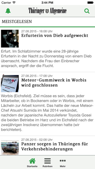 Thüringer Allgemeine News-App