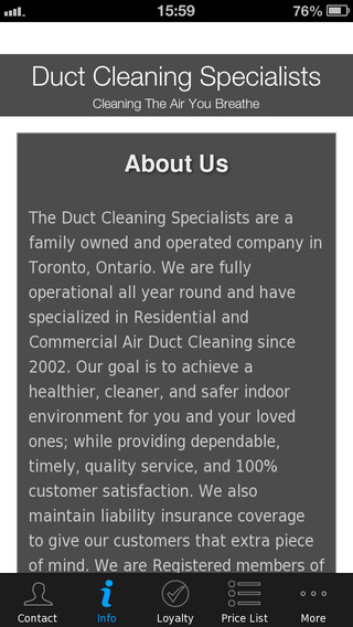 【免費商業App】Duct Cleaning Specialists-APP點子